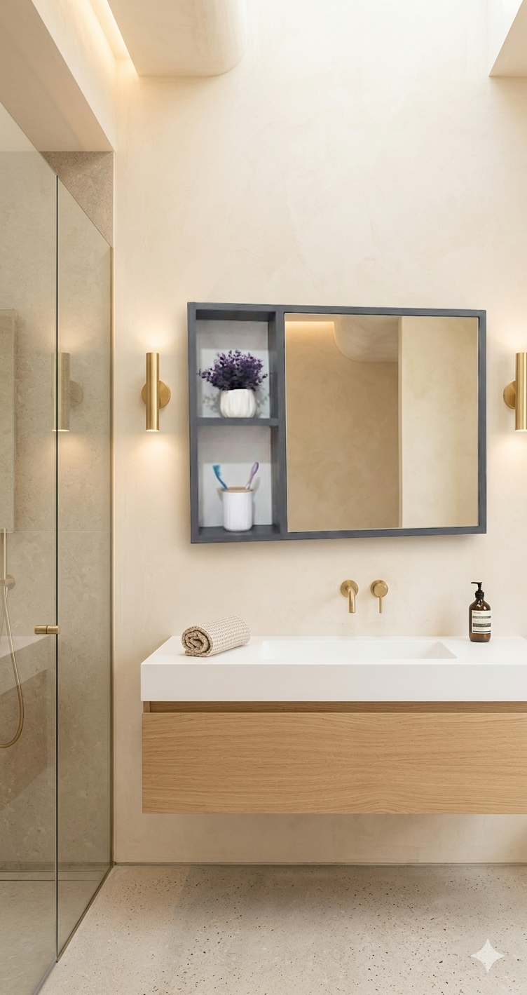Botiquín deslizable reversible para baño – Línea Clara
