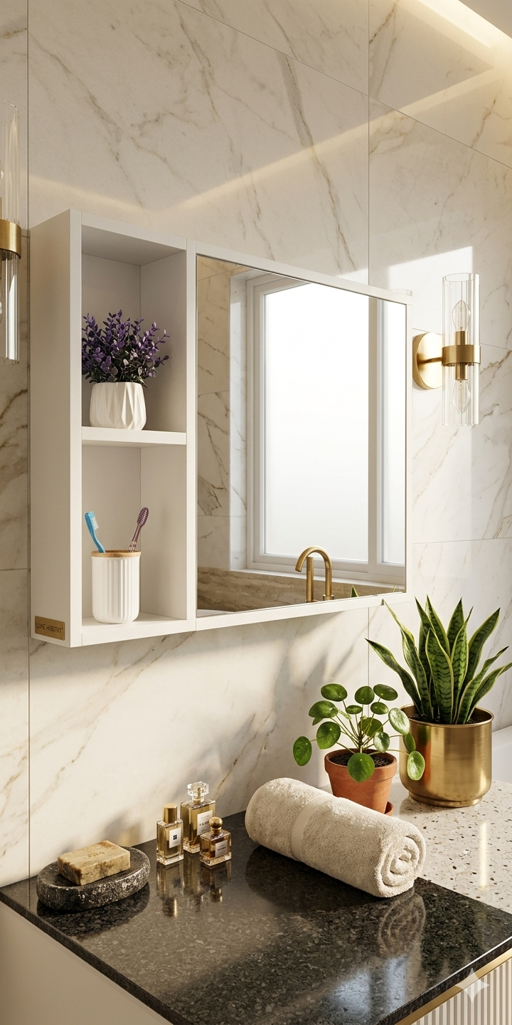 Botiquín deslizable reversible para baño – Línea Clara